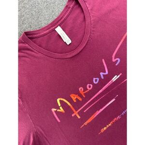Maroon 5‎ Beautiful Mistakes Tour T Shirt Burgundy Graphic Tee Mens Size 2XL